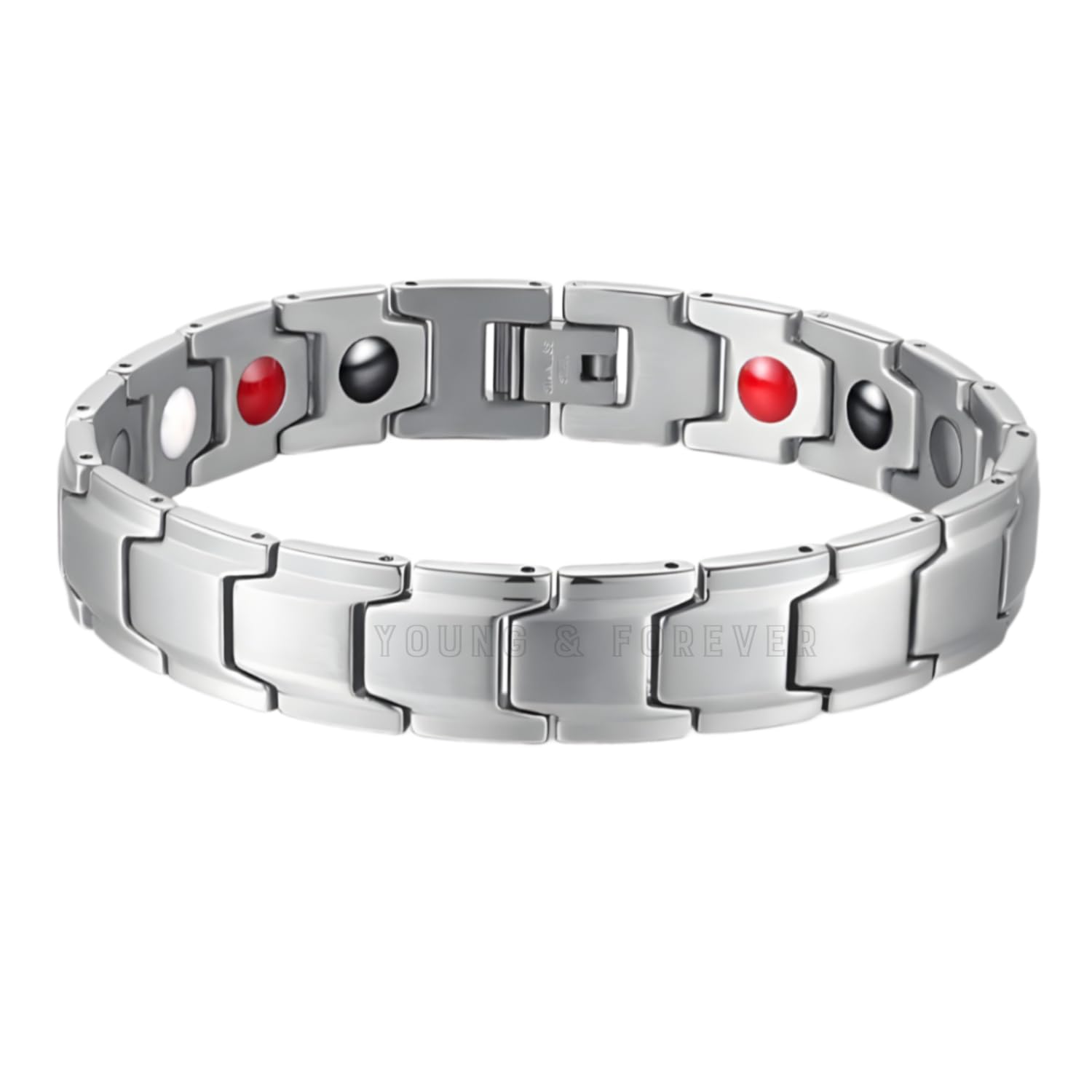 Bio Magnetic Latest Therapy Double Ton Titanium Metal Bracelet For Men & Women Health Magnetic Field Therapy Gifts-image-5
