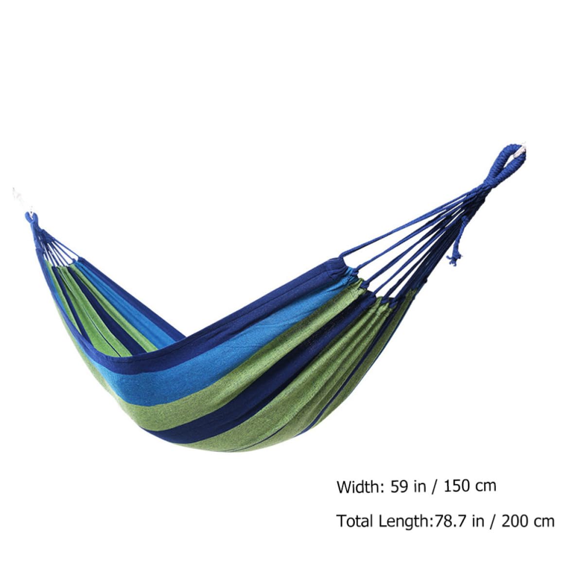 STOBAZA Hamaca Doble de Lona Correas y Hebillas, Azul, Fácil de Instalar y Ligera, para Balcón y Backpacking, Hombres
