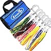 Chewtoyo Diepzee Vissen Kunstaas Kit - 6 Stuks 6,3 Inch Inktvis Rok Aas Voor Tonijn, Marlijn, Wahoo En Mahi - Kleurrijk Trolling Kunstaas