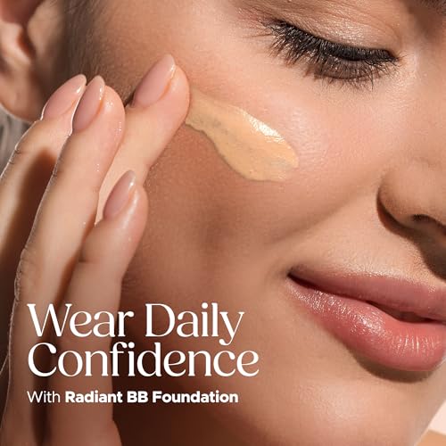 Image of Hilary Rhoda Radiant BB Foundation for Women | 9 to 5 Stay BB Cream | Hides Blemishes & Dark Spots | Blend Easily | Lightweight & Ultra-Creamy Formula | Travel-Friendly & Dewy Finish - 60g (Ivory| Shade 03)