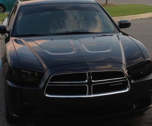 Precut Vinyl Tint Cover For 2011-2014 Dodge Charger Headlights (20% Dark Smoke) #TOP2