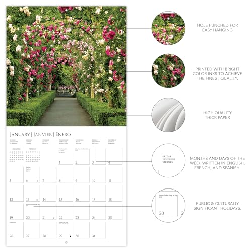 Graphique2025inthegardenwallcalendar12x12thickpaperhomeofficeorganizerlargemonthlygrid3languagesmarkedholidays4monthpreviewpagefor2026  Urban Country Home Decor Graphique 2025 in the garden wall calendar 12 x 12 thick paper home office organizer large monthly grid 3 languages marked holidays 4 month preview page for 2026  urban country home decor