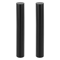 Vista 1 de 2 varillas de copolímero de acetal redondas negras de 1.5 x 12 pulgadas, varillas largas de plástico con pompones, barra de plástico para bujes