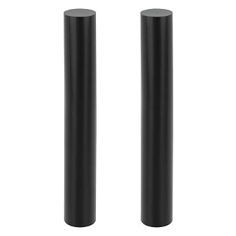 MUKCHAP 2Pcs 1.57 x 11.8 Inch Black Round Acetal Copolymer Rods, Long Pom Plastic Rods, Plastic Bar Stock for Bushings, DIY, Spacers