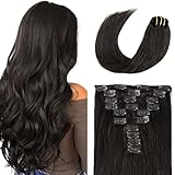 SixStarHair Black Clip In Hair Extensions Black 240g 22inch For Full Head Thick and Natural Clip In Extensions Fast to Install 10 Pieces Wefts with 21 Clips