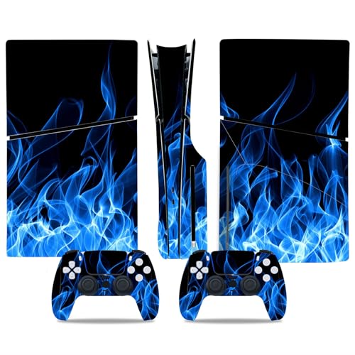 Skin PS5 Slim Disc protège des rayures et traces de doigts vinyle flamme