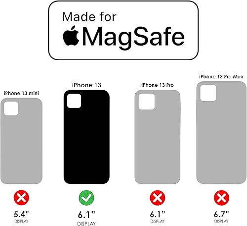 Miniatura 2 de OtterBox Symmetry - Funda con MagSafe para iPhone 13 (no MiniProPro Max), embalaje no minorista, transparente, antimicrobiano