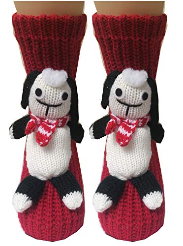 Image of Women's Thick Knit Skid proof Warm Casual Floor Carpet Socks