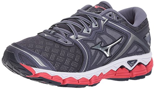 Mizuno Women's Wave Sky Running Shoes, Gray Stone - Silver, 7.5 B US