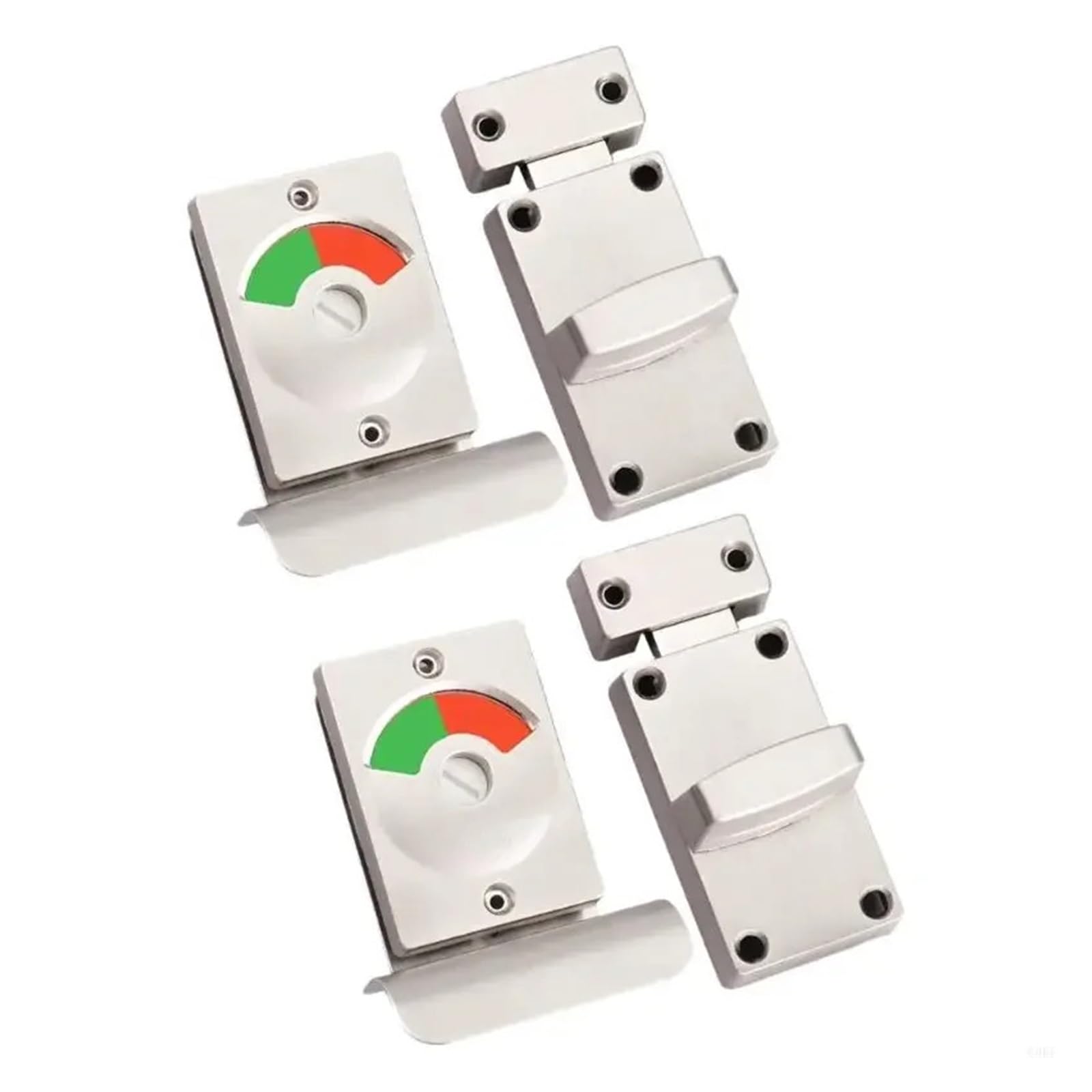 Bojhgo One Color Zincs Alloy Toilet Door Sliding Lock Public Privacy With Occupancy Quiet Push For Bathroom
