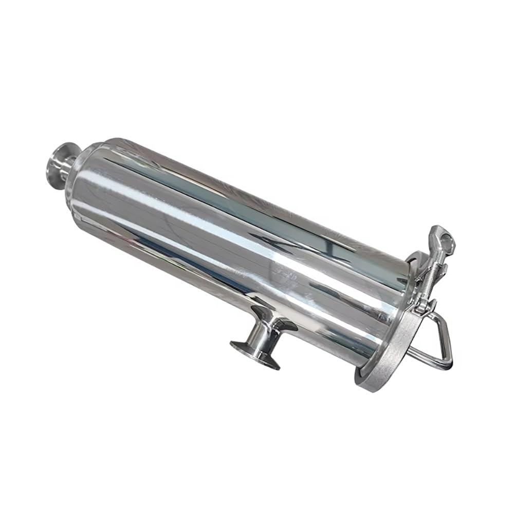 304 Stainless Steel Tri Clamp L-Type Angle Filter, 38mm Pipe Inline Strainer for Homebrew Beer Brewing, 50.5mm TC, SS304(500 Mesh)
