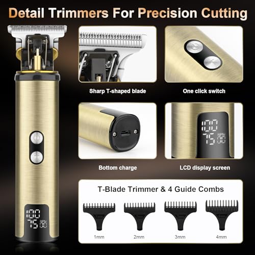 Karrte-Professional-Hair-Clippers-for-Men-3-in-1-with-Detail-Trimmer-and-Electric-Razor-Shavers-Cordless-ClippersHair-Trimmer-and-Beard-Shaver-Set-Mens-Grooming-Kit-for-Gifts
