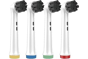 Black Oral-B Replacement Brush Heads with Charcoal