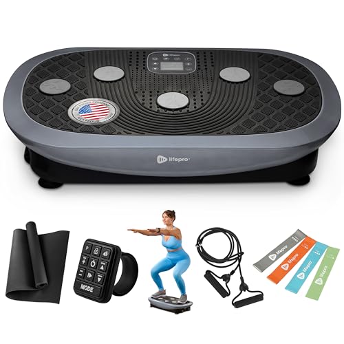 Image of Lifepro 4D Vibration Plate Exercise Machine - Triple Motor, 7 Presets, 60 Speeds Rumblex Plus /Pro Vibrating Platform with Wrist Remote - Whole Body Shaker Vibration Plate for Lymphatic Drainage