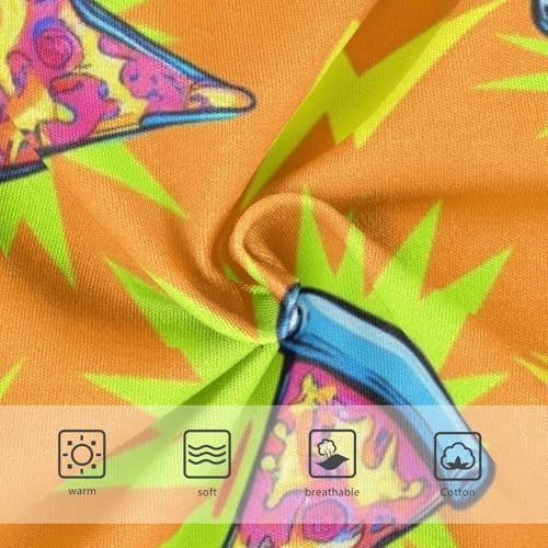 Cartoon Pizza Orange Panties for Girl Toddler Underwear Floral Cotton Colorful Kids Briefs Undies 2t3