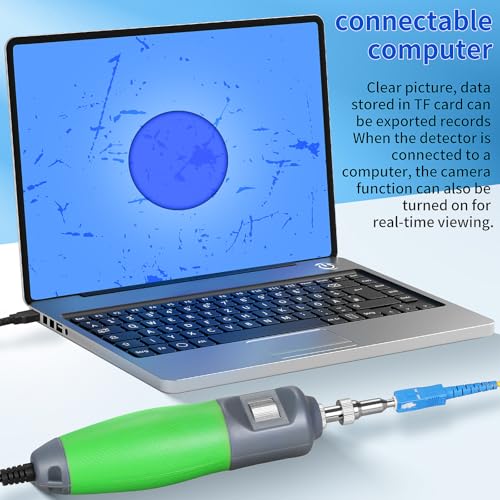 Image of A-600 5-inch Touch Screen 400X Fiber Optic Microscope SCUPC FCUPC STUPC LCUPC SCAPC Male /Female Interface Adapter Handheld end face Inspector Real time Video Probe