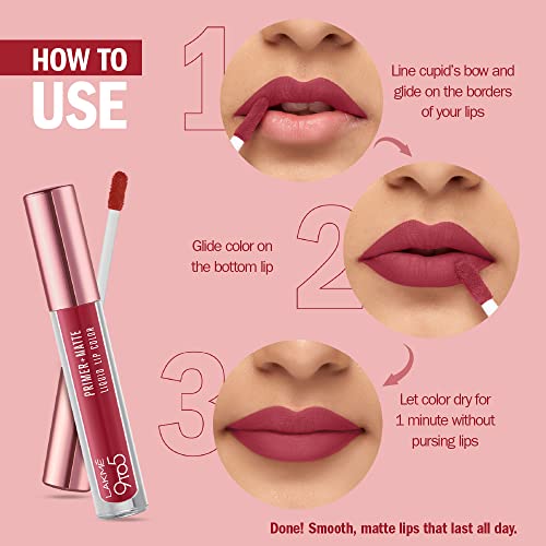 Image of Lakme Powerplay Priming Matte Liquid Lip MN2Mocha Mocha, 4.2 ml (Fashionista Collection) (Pack of 2)