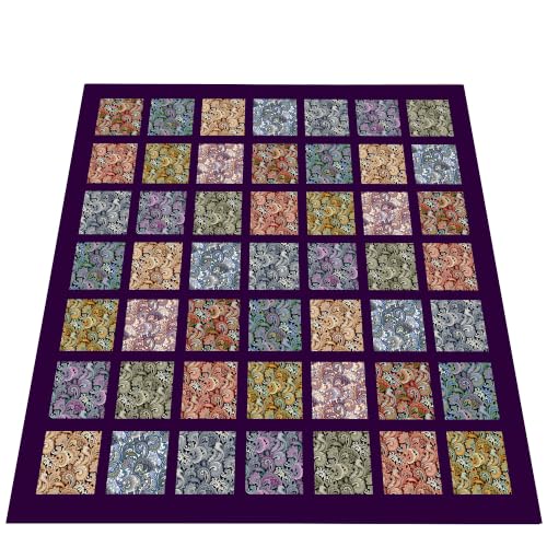 Image of 10 inch 50pcs Cotton Fabric Squares for Sewing Quilting Supplies- Dark Paisley | Good quality fat quarters fabric bundles 100% cotton beautiful patterns fabric squares perfect for quilting projects