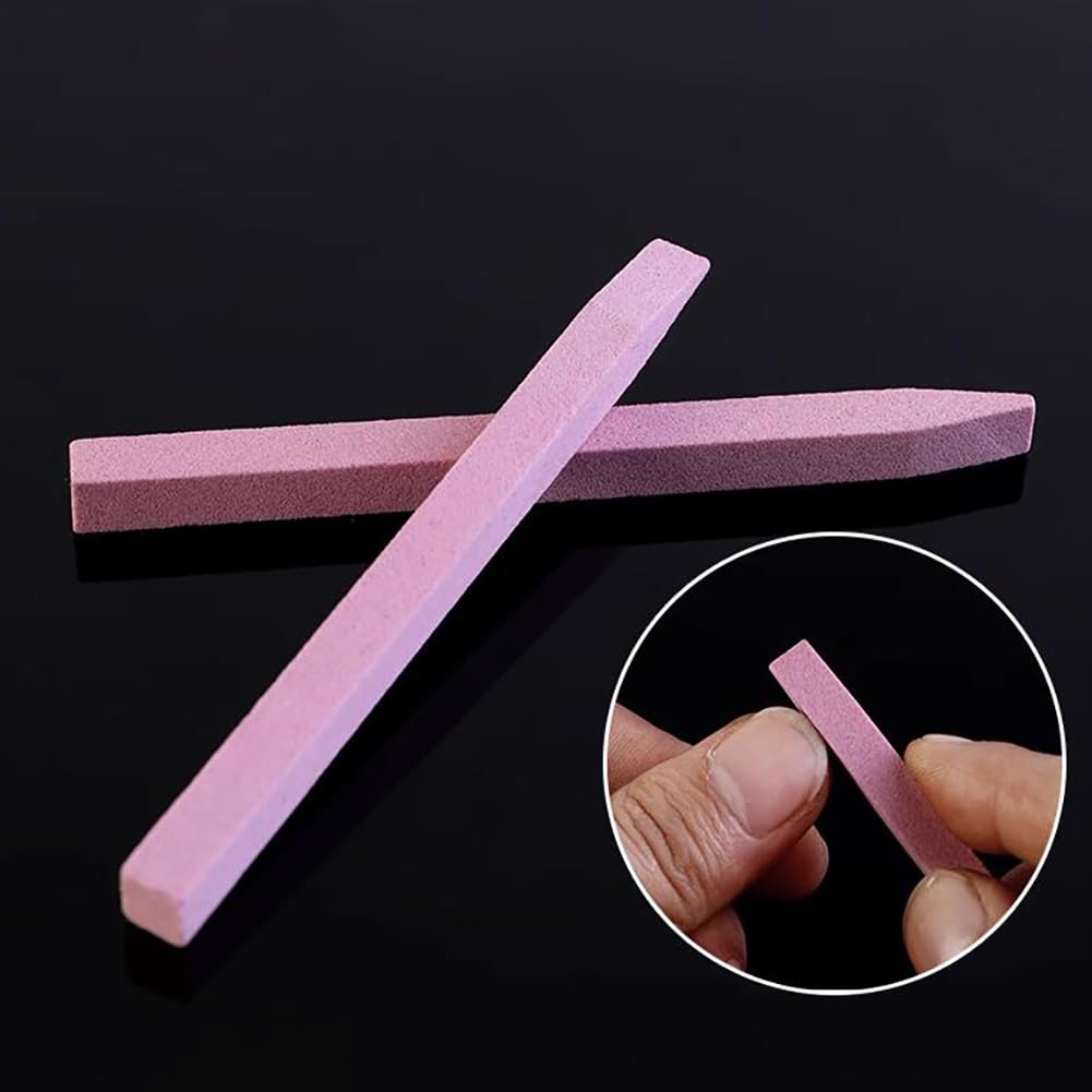 Bimsstein-Nagelfeilen, Nagelhautentferner, Fingernagelschleifstäbchen, Nagelhautschieber für Zuhause, Salon, 6 Stück