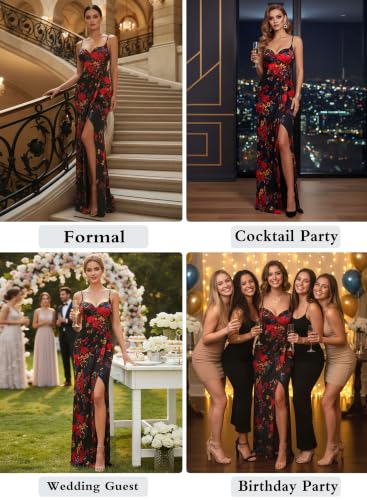 Image of VFSHOW Womens Sexy Spaghetti Strap Formal Prom Evening Gala Long Maxi Dress