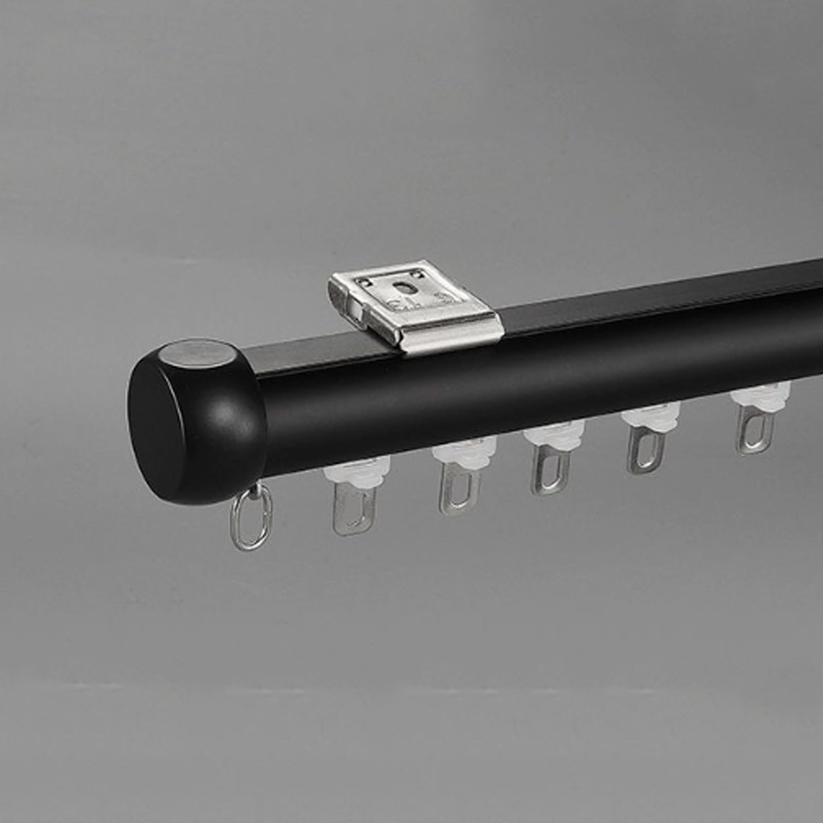 Modernes schwarzes rustikales Gardinenstangen-Set – 3,2 m industrielle Gardinenstangen mit Halterungen für den Innen- und Außenbereich, Raumteiler, Slish Fensterbehandlung, Hardware