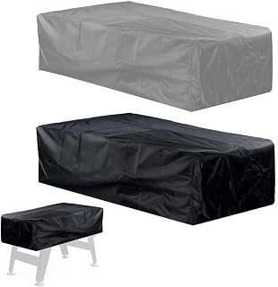 Funda para mesa de futbolín para exteriores, tela 420D, resistente al viento y a la lluvia, con protección solar, 63 x 45.3 x 19.7 pulgadas, bolsa de almacenamiento incluida