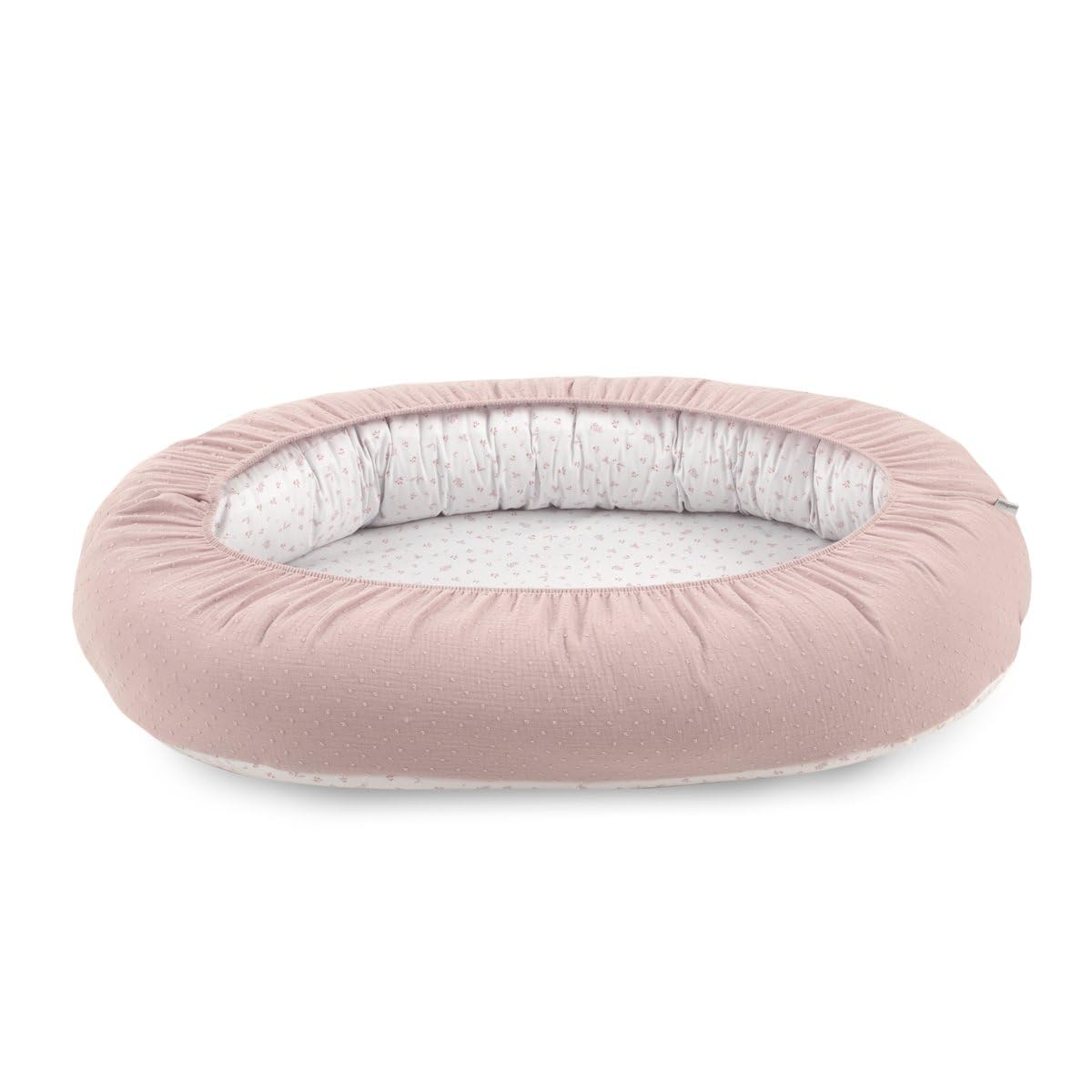 Cambrass - Cuna Nido portatil para bebé - Reductor para Cuna, Ideal para recién Nacido - Plumeti 55x90x15 cm Rosa