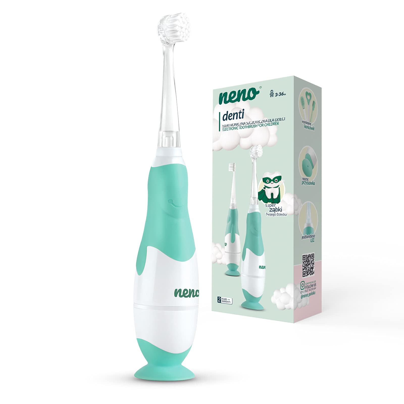 NENO - Electric Toothbrush Incl. 4 Brushing Heads