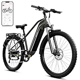 【1000W Brushless Motor Peak】: This bicicleta eléctrica is equipped with a peak 1000W brushless motor 10.4AH battery, with a maximum speed of 25 mph. It is suitable for use on various terrains, including roads, grass, sand and mountains. This urban mo...