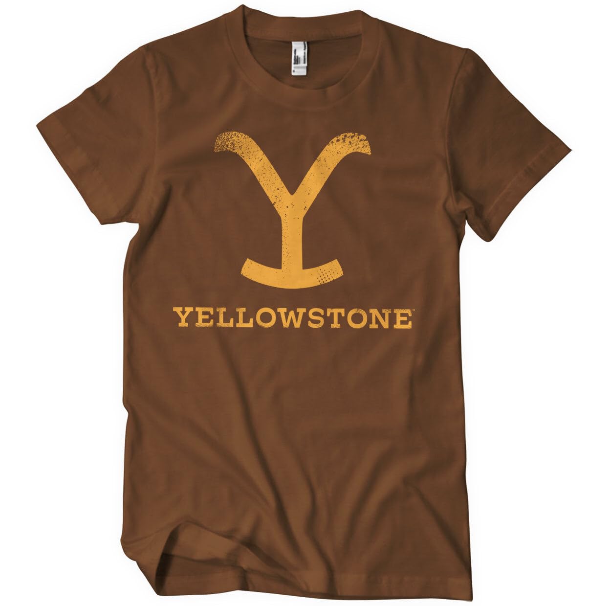 Yellowstone Men's Brown Officially Licensed T-Shirt (Brown), XX-Large