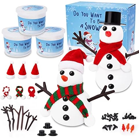 RINOLY Build a Snowman Kit,Christmas Crafts for Kids,Christmas Stocking Stuffers -3 Pack Cover