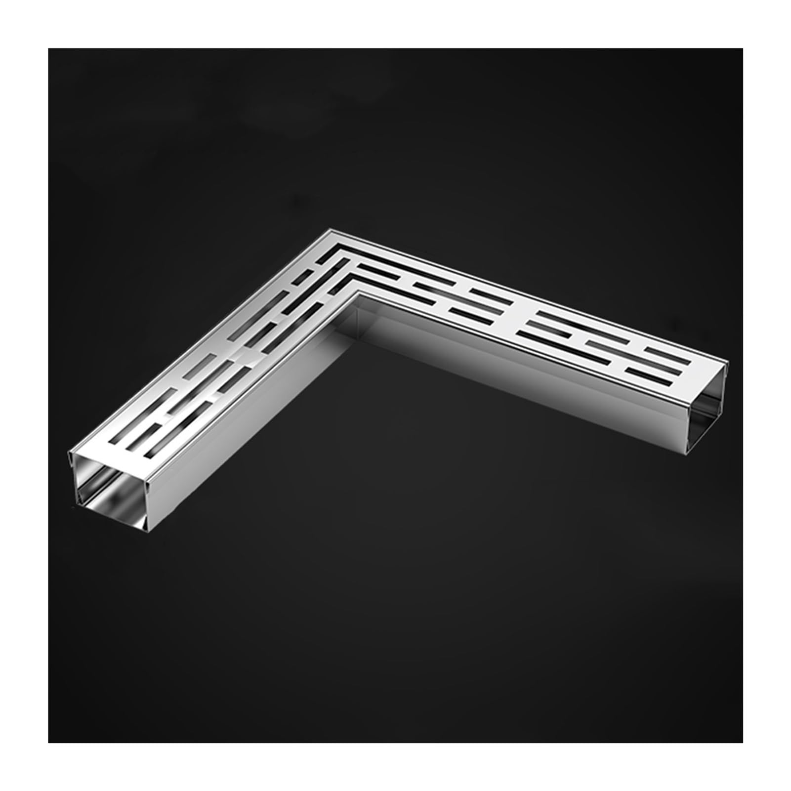 GLDYTVF Slim Metal Drainage Channel with Grate for Outdoor & Indoor Use - Perfect for Patios Gardens Driveways and Sidewalks (25x7x5CM)