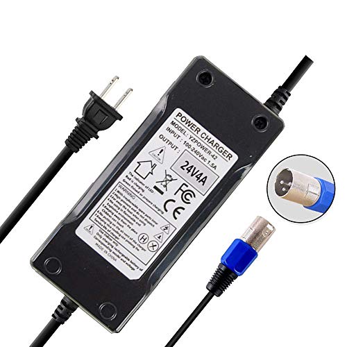 Abakoo Electric Wheelchair, Jazzy Power Chair, Shoprider Mobility 24V 4A Battery Charger