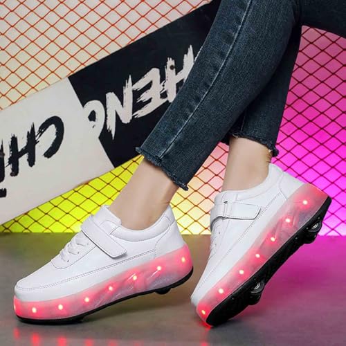 12 Modes Roller Skate Shoes with 4 Wheels, Sneakers for Kids Boys Girls Birthday Thanksgiving Christmas Day4