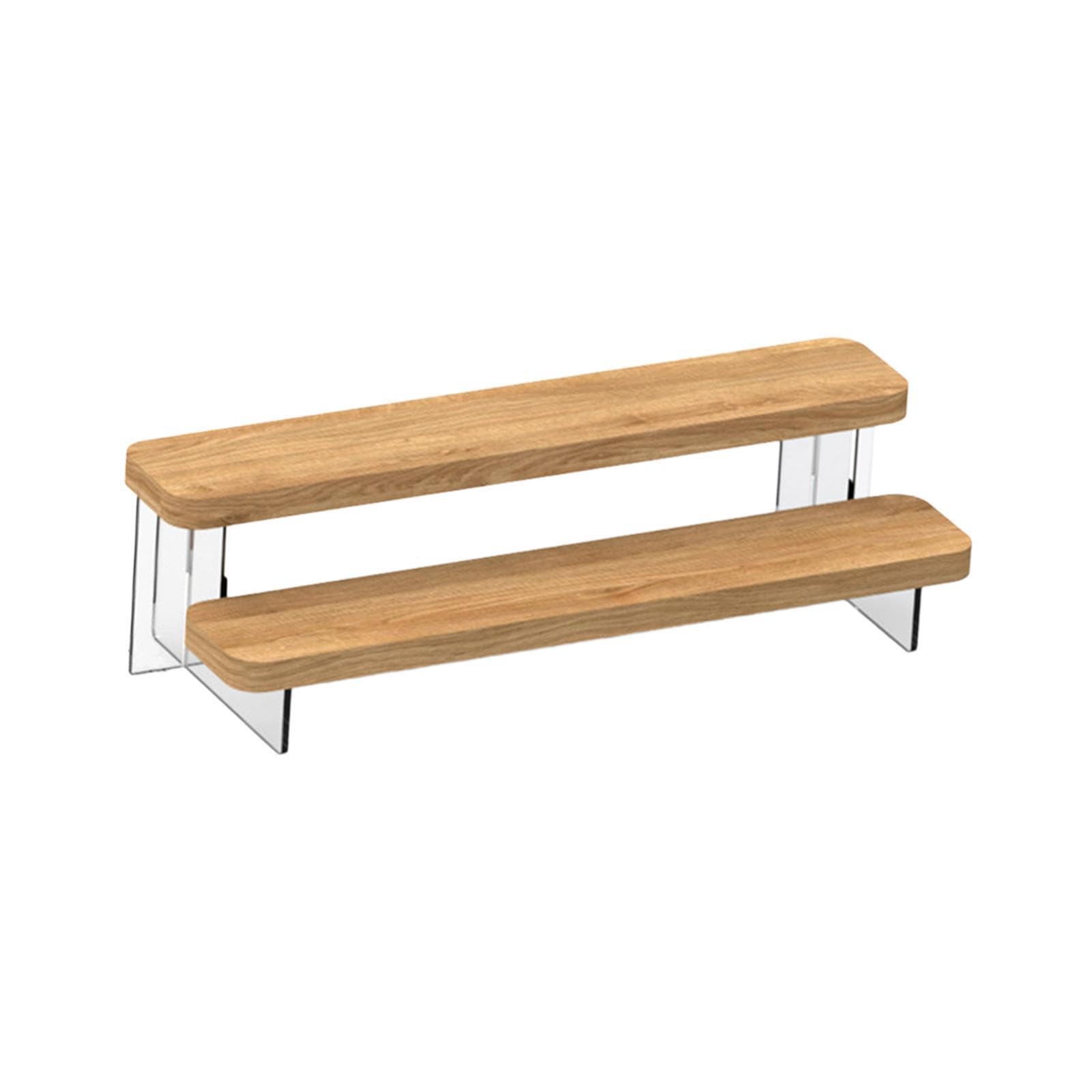 Qlecxzi Display Riser Shelf Transparent Showcase Stand Efficiently Organizes Jewelry Items Ensuring Are Easily Visible And Accessible Display Shelf