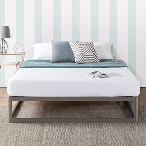 image for Mellow 12 Inch Ace of Base Rounded Metal Platform Bed Frame, Heavy Dut