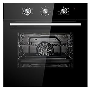 Cookology COF600BK 60cm Black Built-in Single Electric Fan Forced Oven & timer