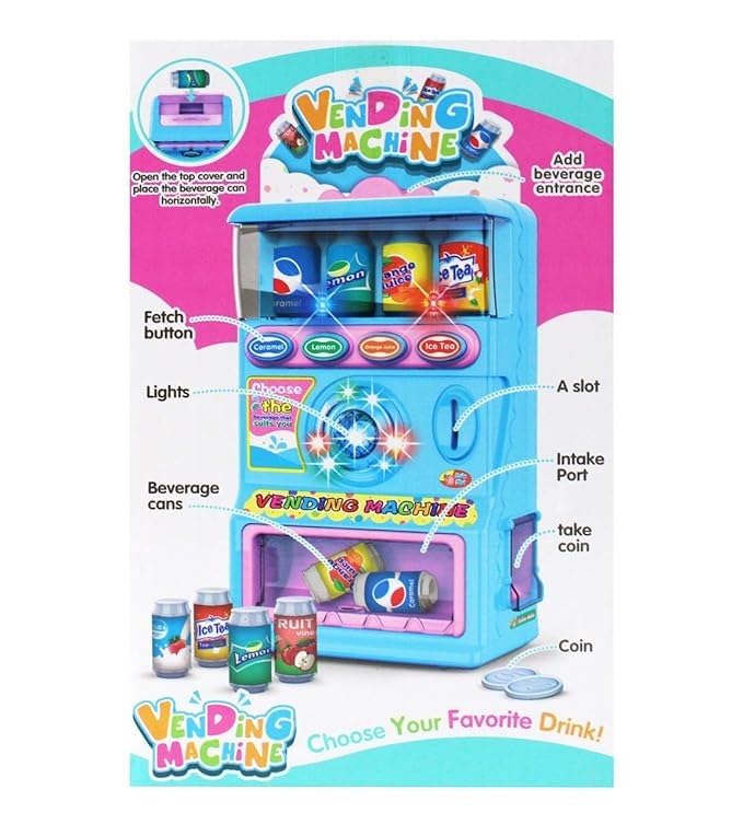 Nickspool® Talking Vending Machine Beverage Toys Electronic Drinks Toy Set for Kids Learning Toys for Boys and Girls (Multicolor) (B0C5778SGB) Amazon Price History, Amazon Price Tracker