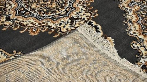 Image of Soft Traditional Washable Beautiful Acrylic Rugs for Home Decor Living Room 7x10 feet (210 x 300 CM) Grey
