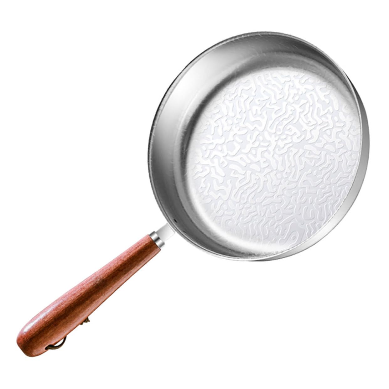 Cabilock Mini Frying Pan Snowflake Pattern Stainless Steel Nonstick Pan for Pancakes Butter 12cm