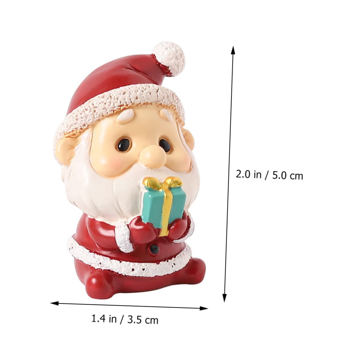 Abaodam 6pezzi Mini Ornamenti Natalizi Resina Decorazioni Per Paesaggi Santa Claus Renna e Albero Di Natale Per Decorare Casa e Piante Atmosfera Festiva Assicurata
