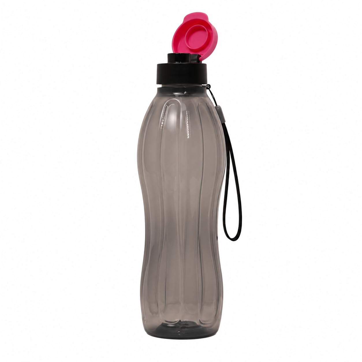 AirLock Aquasafe Fliptop Water Bottle, Leak-Proof, BPA-Free Plastic, Flip-Top Cap – Reusable Sports & School Bottle (1pc) (Black with Pink Cap, 1000 Ml)-image-14