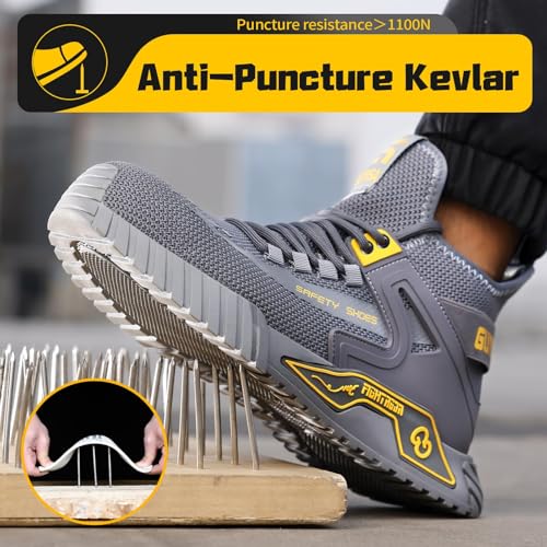 Image of Steel Toe Shoes for Men Work Safety Industrial Protective Men's Work Shoes for Construction Comfortable Lightweight Warehouse Factory
