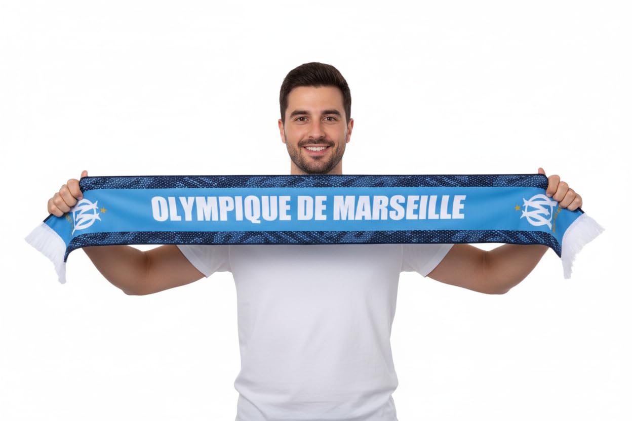 OLYMPIQUE DE MARSEILLE Echarpe OM - Collection officielle Taille 140 cm