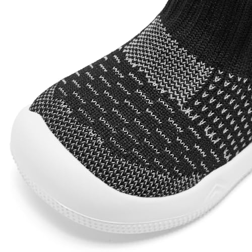 Image of Eashi Baby Boy Girl Non-Skid Indoor Infant Walking Shoes Breathable Warm Elastic Sock Shoes with Memory Sole Protect Toes Outdoor Sneakers