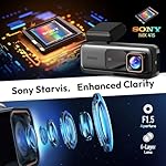 4K Dash Cam Front and Rear, 170° Ultra Wide Dashcam with ADAS, Night Vision, 24/7 Parking Mode, Sony IMX415 Sensor, WDR, Free 64GB SD Card, 5G/2.4G WiFi, Built-in GPS, Loop Recording - Image 3
