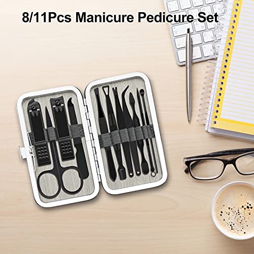 Anself maniküre set 11-teiliges Nagelknipser Set Professional Maniküre-Pediküre-Set Augenbrauenformendes Pflegeset… – Bild 3