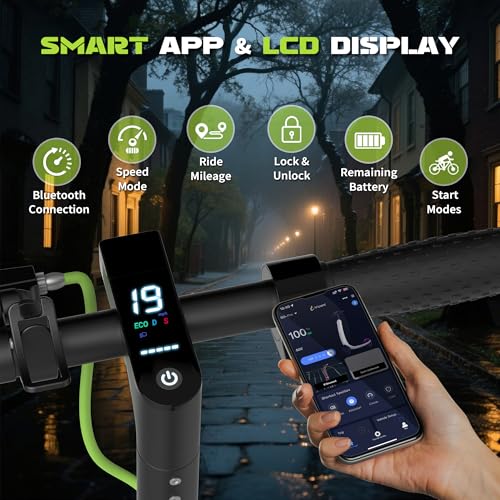 Image of WERHY Electric Scooter with 8.5 inch /10 inch Solid Tire, 350W /500W Powerful Motor & 19 /22 MPH Top Speed, 16 /25 Miles Range, Folding E Scooter with Dual Braking for Teens and Adults