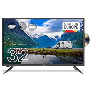 Cello 12 Volt C3220DE Trav 32″ (80cm Diagonale) Traveller HD Ready LED Digital TV mit eingebautem DVD Player, DVBT2 S2 Triple Tuner und 12V/24V für Wohnmobil, Truck, LKW