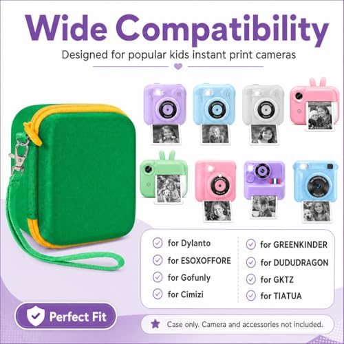 Funda para cámara instantánea para niños PAIYULE verde miniatura 2